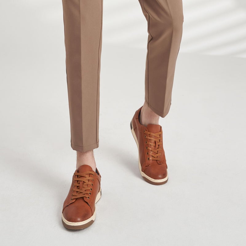 Vostey Men's Sneakers Fashion Brown Casual Shoes Dress Sneaker Oxford Shoes(B81Q13 Yellow Brown 11) - Image 3